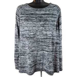 FIREFLY Grey White Black Pull Over Heather Sweater Size XL